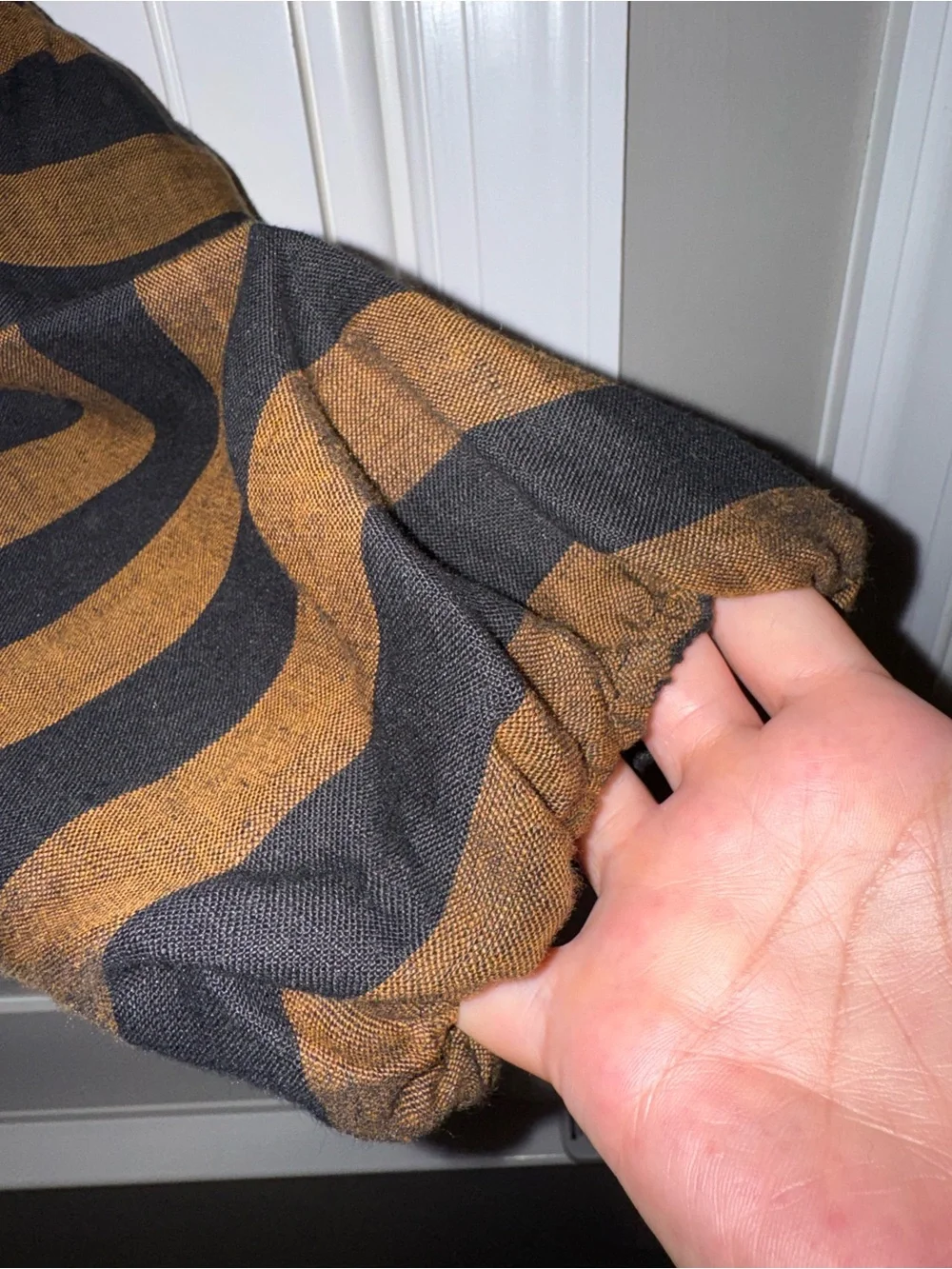 Beyond Nine Aisha Linen Top in Rust Stripe - Picture 3 of 5
